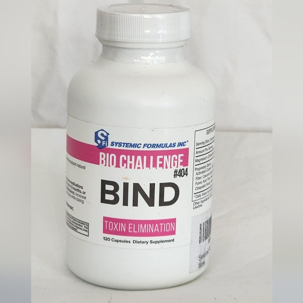 Systemic Formulas Inc Bio Challenge #404 Bind, Toxin Elimination, 120 Capsules